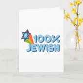 100% JOODS + Magen David wenskaart Kaart (Gele Bloem)