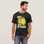 100 Juice No Seeds Lemon Mannen T-shirt (Voorkant volledig)