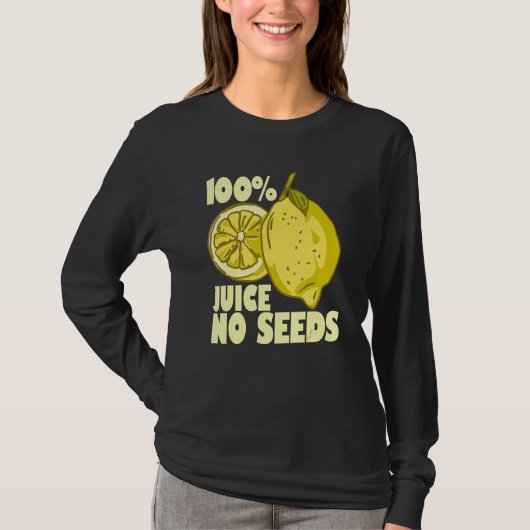 100 Juice No Seeds Lemon Mannen T-shirt (Voorkant)