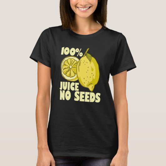 100 Juice No Seeds Lemon Mannen T-shirt (Voorkant)