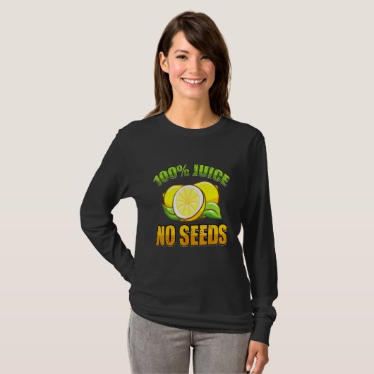 100 Juice No Seeds Vasectomie Survivor T-shirt (Voorkant volledig)