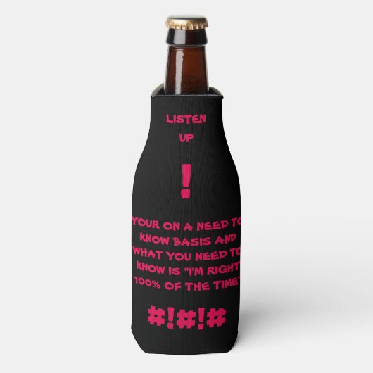 100% juiste aangepaste fles koeler (Fles Voorkant)