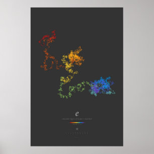 100 k cijfers Euler's Number (donker) Poster