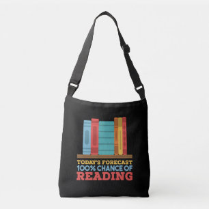 100% kans om grappig boek te lezen crossbody tas