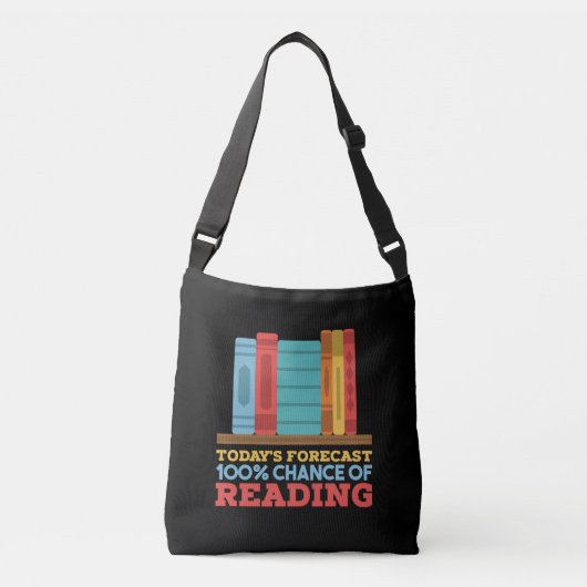 100% kans om grappig boek te lezen crossbody tas (Voorkant)