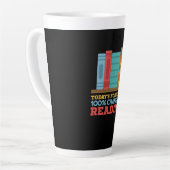 100% kans om grappig boek te lezen latte mok (Linkerhoek)
