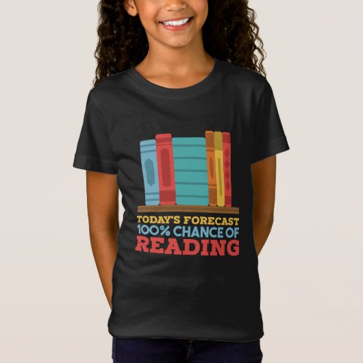 100% kans om grappig boek te lezen t-shirt (Voorkant)