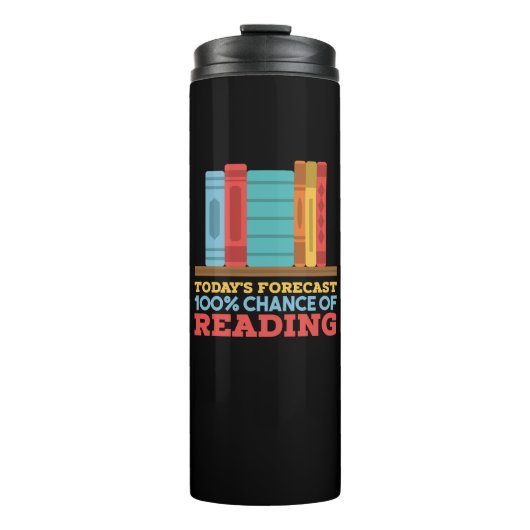 100% kans om grappig boek te lezen thermosbeker (Voorkant)