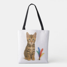 100% kans op chaos - Bengaalse kittenstijl Tote Bag
