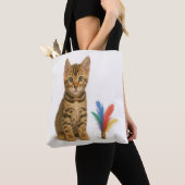 100% kans op chaos - Bengaalse kittenstijl Tote Bag (Dichtbij)