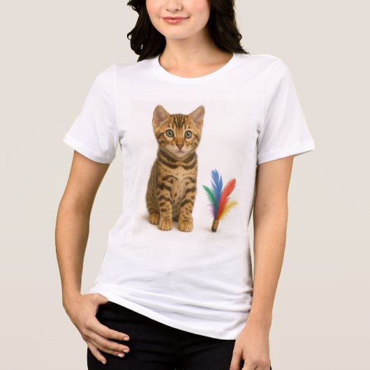 100% kans op chaos - Bengaalse kittenstijl Tri-Blend Shirt (Voorkant)