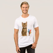 100% kans op chaos - Bengaalse kittenstijl Tri-Blend Shirt (Voorkant volledig)