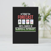 100% kans op de spellen van Mahjong Game Mahjong RSVP Kaartje (Staand voorkant)