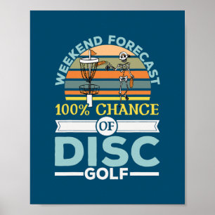 100 kans op een Disc Golf Frolf Recreational Tosse Poster