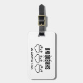 100% kans op het breken van de weersvoorspelling bagagelabel (Voorkant verticaal)