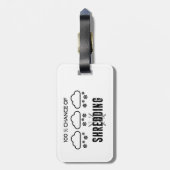 100% kans op het breken van de weersvoorspelling bagagelabel (Achterkant verticaal)