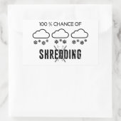 100% kans op het breken van de weersvoorspelling rechthoekige sticker (Tas)