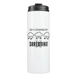 100% kans op het breken van de weersvoorspelling thermosbeker