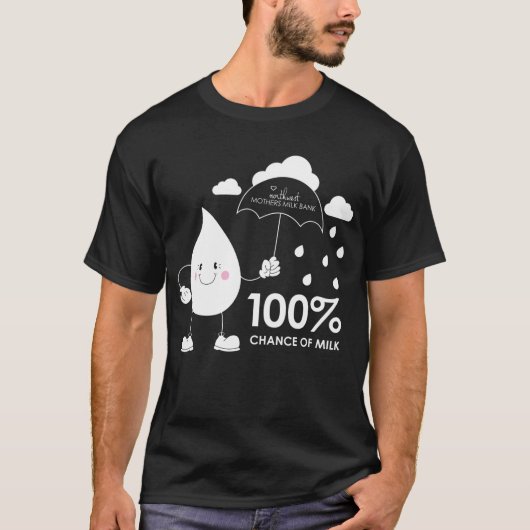 100% kans op melk t-shirt (Voorkant)