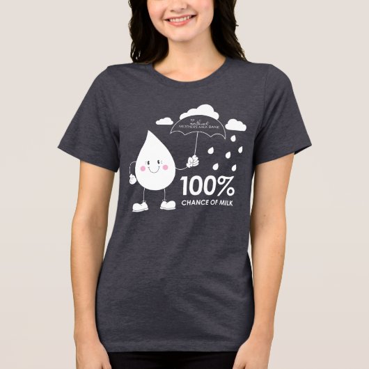 100% kans op melk Tri-Blend shirt (Voorkant)