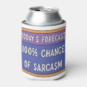 100% kans op sarcasme blikjeskoeler (Blikje Voorkant)
