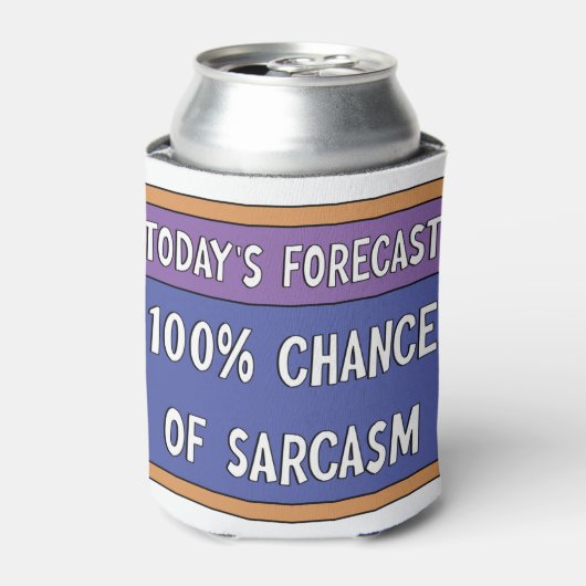 100% kans op sarcasme blikjeskoeler (Blikje Voorkant)