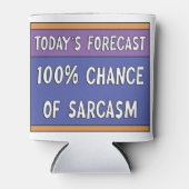 100% kans op sarcasme blikjeskoeler (Voorkant)