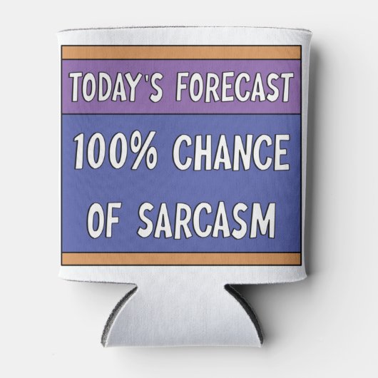 100% kans op sarcasme blikjeskoeler (Voorkant)