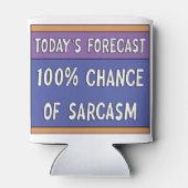 100% kans op sarcasme blikjeskoeler (Achterkant)