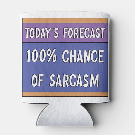 100% kans op sarcasme blikjeskoeler (Achterkant)