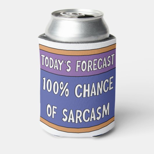 100% kans op sarcasme blikjeskoeler (Blikje Achterkant)