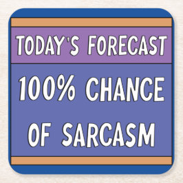 100% kans op sarcasme kartonnen onderzetters