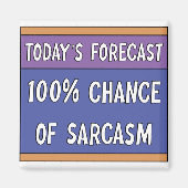 100% kans op sarcasme magneet (Voorkant)