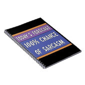 100% kans op sarcasme notitieboek (Rechterzijde)