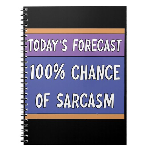 100% kans op sarcasme notitieboek (Voorkant)