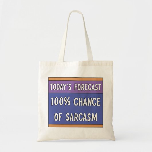 100% kans op sarcasme tote bag (Voorkant)