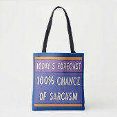 100% kans op sarcasme tote bag (Voorkant)