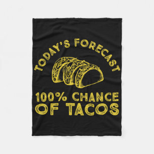100% kans op taco's fleece deken