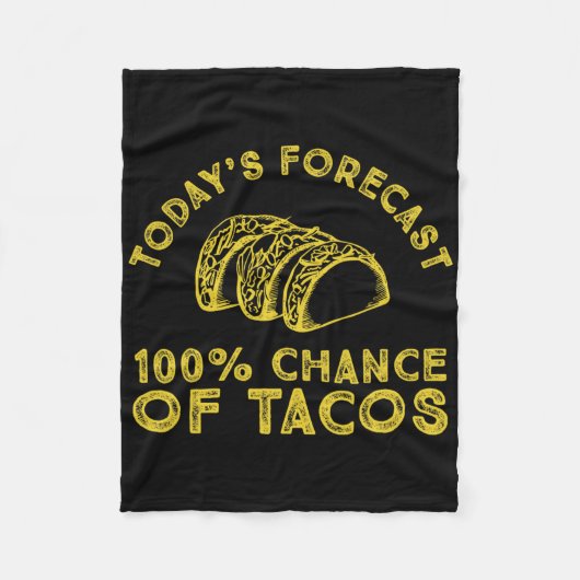 100% kans op taco's fleece deken (Voorkant)