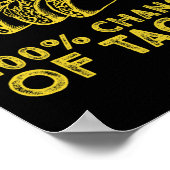 100% kans op taco's poster (Hoek)