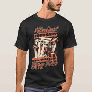 100 Kansen om Texas Holdem Poker te Spelen Kaarten T-shirt