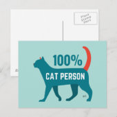 100% Kat Person Briefkaart (Voorkant / Achterkant)