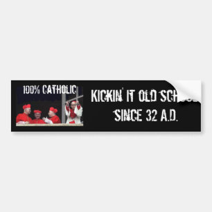 100% katholiek bumpersticker