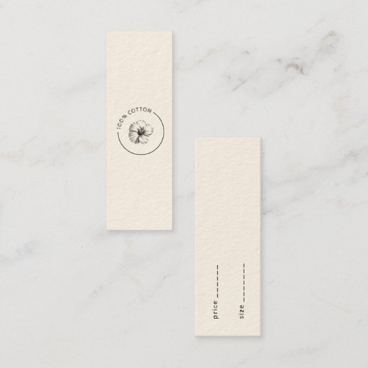 100% Katoen  Bloem Zakelijk Stropdas op Label (Voorkant / Achterkant)