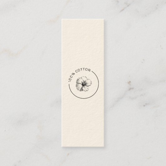 100% Katoen  Bloem Zakelijk Stropdas op Label (Voorkant)