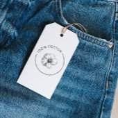 100% Katoen  Bloem Zakelijke Kleding Label Cadeaulabel