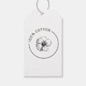 100% Katoen  Bloem Zakelijke Kleding Label Cadeaulabel (Voorkant)