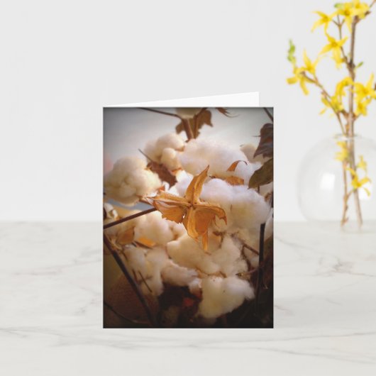 100% katoen kaart (Gele Bloem)