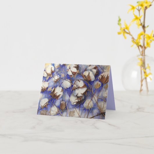 100% katoen kaart (Gele Bloem)