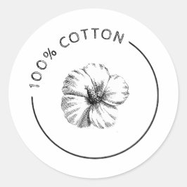 100% Katoen  Koolstofventilator Business Ronde Sticker